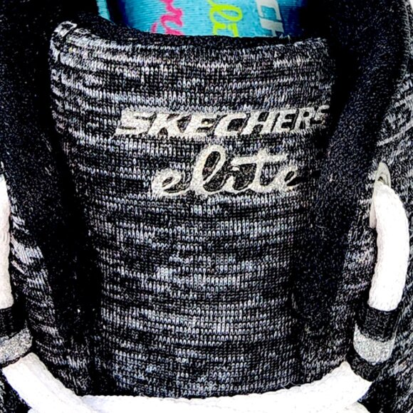 Sketchers-Women's SIZE 6- Memory Foam Elite Sneakers-Flex Elite-Black White - Picture 14 of 15